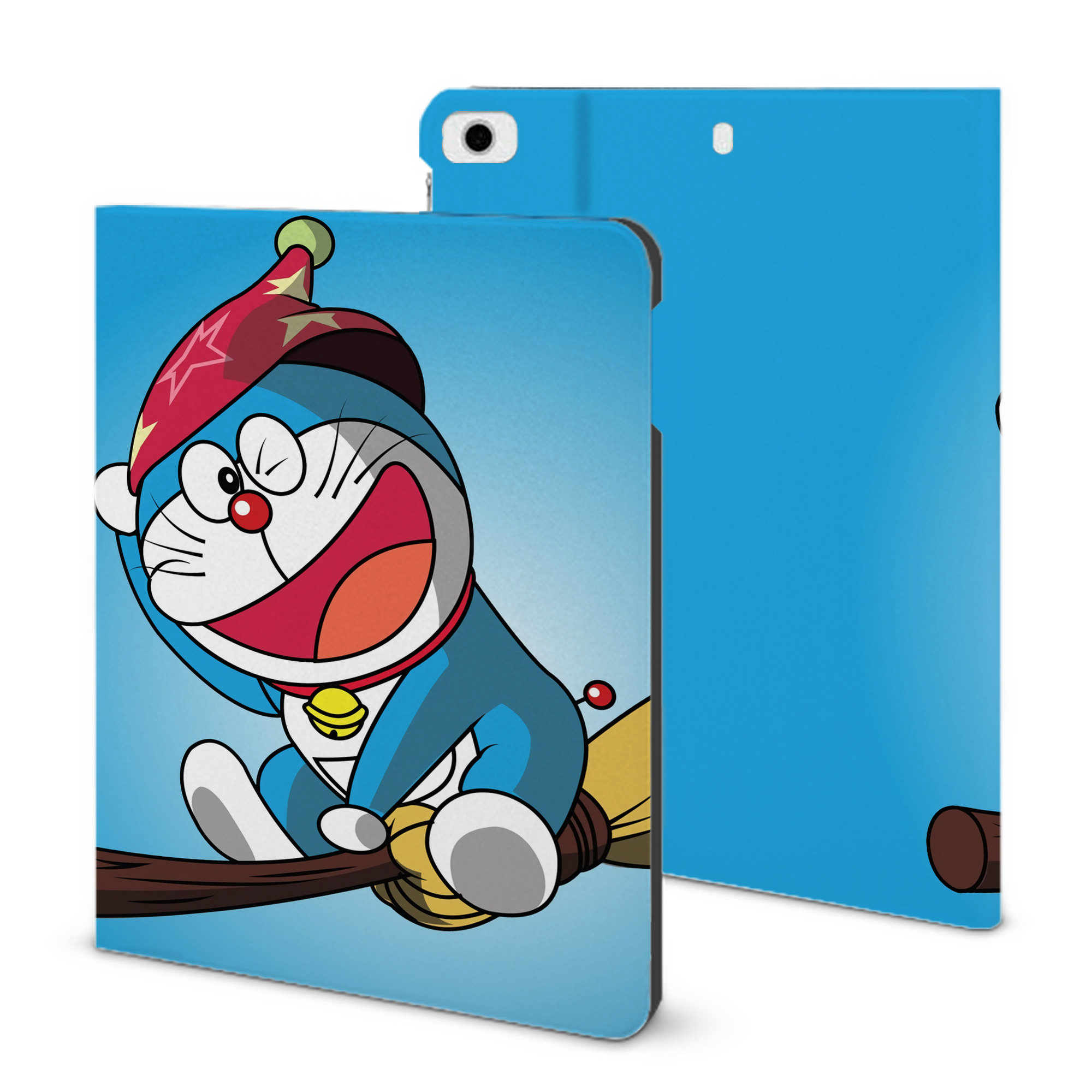 （画像用） ドラえもん Doraemon IPad ケース ブック型 PUレザー TPU 耐衝撃 軽量 薄型 ペン収納なし 全面保護 IPad 各モデル対応